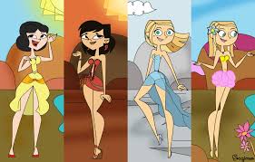 Tdpi Season Girls Ella Sky Amy Sammy Total Drama Island Cool Cartoons Cartoon