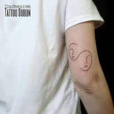 Minimal Faces Tattoo Black Hat Dublin Tattoos Minimal Tattoo Black Tattoos