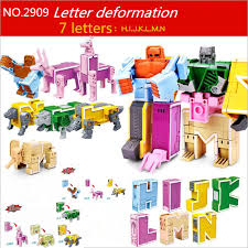 The educational alphabet robot toy is an amazing gift for children. English Letters Transform Robot Animals Dinosaurs Creative Learning Diy Big Robot Deformation Building Blocks Toys For Kids Blocks Aliexpress