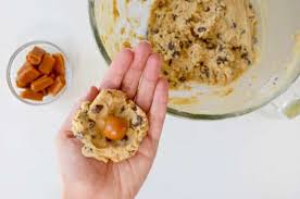 Caramel Stuffed Chocolate Chip Cookies Just A Taste