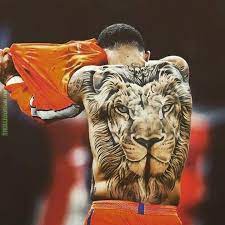 Lyon winger, and dutch international, memphis depay has once again revealed his incredible inked back tattoo which is a lion and a small cross at the back of his head. Memphis Depay S Back Tattoo Is So Lit Troll Football