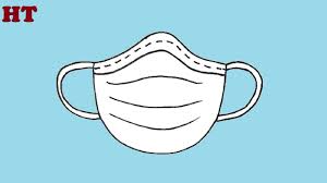 How To Draw A Face Mask Step By Step Draw Face Mask Step Mask Drawing Mask Painting Drawing Tutorial