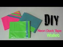 In this step, we will make an id card slot. Neon Duct Tape Wallet Diy Tutorial Youtube