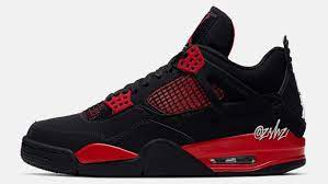 These sneakers released in may 2019 and retailed for $200. Air Jordan 4 Iv Black Red Thunder Release Date Ct8527 016 Sole Collector