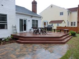 The basic steps for this diy patio are the same for each material. Composite Deck With Paver Patio Deck Designs Backyard Diy Patio Pavers Deck With Paver Patio
