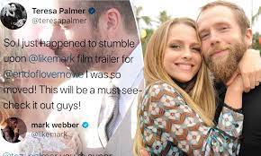 (who was a bridesmaid at her wedding in 2013) and the rest of her. Teresa Palmer Shares The Tweet She Sent To Mark Webber Which Led To Her Marriage To Director Daily Mail Online