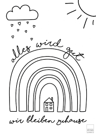Wir Bleiben Zuhause Regenbogen Kreativstudio Kim Badi Alles Wird Gut Coronacare Bleib Zu Hause Basteln Und Lernen Kreativ