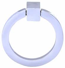 3 Inch Mission Style Solid Brass Drawer Ring Pull Polished Chrome Polished Chrome Solid Brass Mission Style