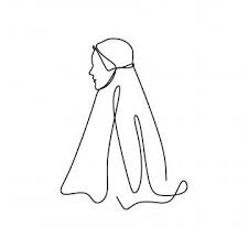 Trendy Hijab Girl One Line Drawing Single Line Lines Scarf Png And Vector With Transparent Background For Free Download Line Drawing Logo Online Shop Islamic Art Canvas