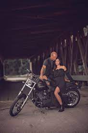 Couples Harley Session Motorcycle Wedding Pictures Motorcycle Engagement Photos Motorcycle Couple Photography