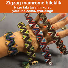 Zig Zag Makrome Aztek Bileklik Nasil Yapilir Bileklik Aztek Boncuk