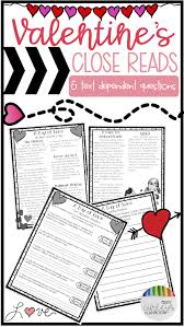 Valentines Day Activities For Kids Valentines Reading Passages With Text Dependen Valentines Reading Activities Valentines Writing Activities Reading Passages