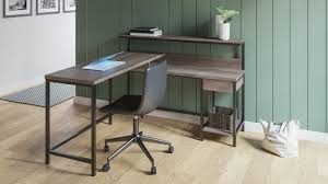 Gray office chair ergonomic desk task mesh chair with armrests swivel adjustable height. The Dorrinson Two Tone L Desk With Storage Swivel Desk Chair Available At Royal Star Furniture Serving St Paul Mn