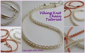 Viking knit beaded earrings : Viking Knit Chain Tutorial By Abby Hook