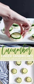 Want to show off your creativity on the platter? Cucumber Finger Sandwiches With Feta And Cream Cheese Spread
