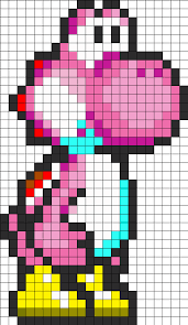 Pink Yoshi Ds Yoshi Pink Perler Bead Patterns