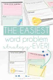 A Simple Word Problem Strategy Circle Circle Underline Word Problem Strategies Simple Word Problems Word Problems