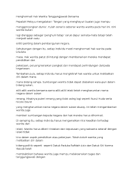 Sikap yang tanpa kesadaran inilah menimbulkan terjadinya penyimpangan terhadap hak dan kewajiban. Menghormati Hak Wanita Tanggungjawab Bersama