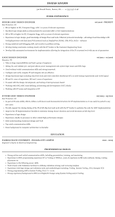 logic design engineer resume sample