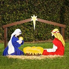 Outdoor Nativity Sets Really Add A Lot To Your Outside Christmas Decorations O Large Outdoor Christmas Ornaments Christmas Yard Decorations Christmas Yard Art