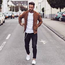 Daniel On Instagram Today S Look Love These Colors Have A Nice Evening Fall Modern Mens Fashion Mens Outfits White Jeans Men