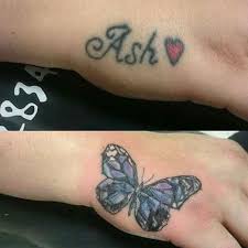Glad to see this fellow had a change of heart and got a cover up that is far more appealing to look at. Small Name Cover Up Tattoos