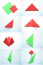 Einfache Origami Tulpe Falten Mit Kindern In 2020 Origami Easy Origami For Beginners Origami
