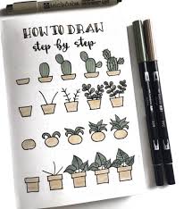 Cactus and plant doodles step by step tutorial doodles. How To Draw Succulents With Easy Step By Step Tutorials