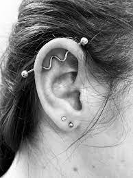 Industrial Piercing In 2020 Cool Ear Piercings Ear Piercings Industrial Earings Piercings