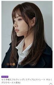 PINK AGE Dark Brown Wig