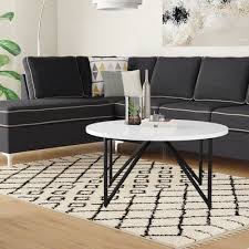 Ivy Bronx Alamo Coffee Table Wayfair In 2020 Coffee Table Marble Round Coffee Table Marble Tables Living Room