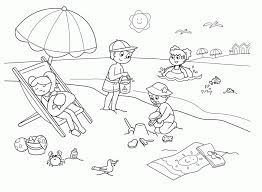 Download Fancy Summer Beach Coloring Pages For Kids Free Printable For Boy Coloring Home