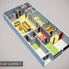 Sketsa denah ukuran 7 x 9  3 kamar tidur, 2 kamar mandi, ruang tamu  semoga cocok dan bermanfaat video yang kami. Desain Rumah Ukuran 7x9 3 Kamar Tidur Cek Bahan Bangunan