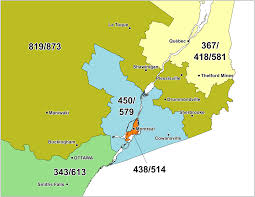 Cna Canadian Area Code Maps