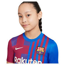 Nike FC Barcelona 21/22 Stadium home junior short sleeve T-shirt Blue|  Goalinn