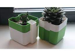 This Is A Tile Able Self Watering Planter It Has A Slot On The Side Where You Can Attach Additional Planters Self Watering Planter Plant Pot Design Planters