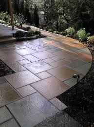 The crystal blue pool and slate paving stones make this patio an outdoor oasis. Paver Size For Next To The Driveway To The Gate On The West Side Of The House Bahce Yollari Bahce