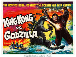 Kong (ゴジラvsコング) is an upcoming 2021 american science fiction monster film produced by legendary pictures, and the fourth entry in the monsterverse. King Kong Vs Godzilla Universal International 1962 British Lot 86427 Heritage Auctions