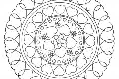 Il ressemble aussi à un mandala de fleur. Coeur 100 Mandalas Zen Anti Stress