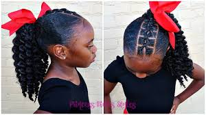 The half ponytail allows you to wear up some hair in the ponytail style while leaving the remaining hair out. Natural Looking Slicked Dance Ponytail Children S Natural Hair Care Youtube