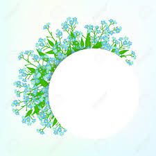 Almost files can be used for commercial. Vector Card With Small Blue Flowers On Shining Sky Blue Background Template For Garden Store Coupon Flower Shop Gift Card Soap Package Spring Sale Ad Baby Shower Or Wedding Invitation Royalty Free