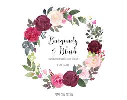 Patterson's flowers, inc., offers fresh flowers and hand delivery right to your door in big rapids. Burgundy And Blush Rose Wreath Watercolor Clipart Floral Etsy Wreath Watercolor Floral Watercolor Floral Wreath Watercolor