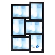 Display pictures 4 x 6 inch with mat or 5 x 7 inch without mat. Mainstays 6 Opening 5x7 Inch Collage Frame Black Walmart Com Walmart Com