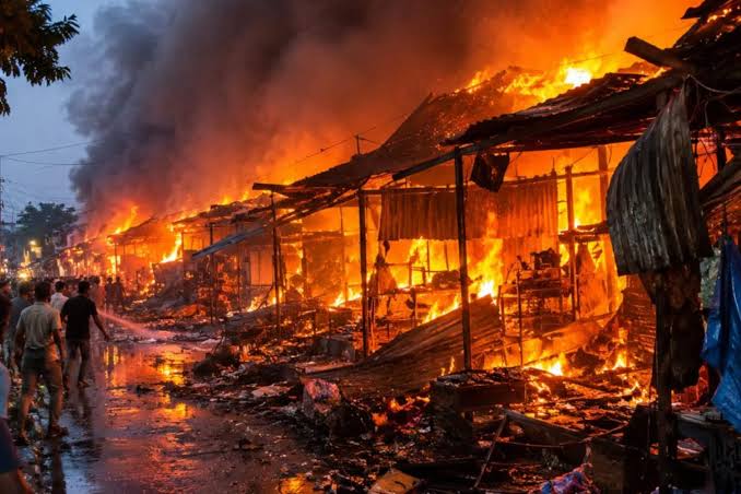 Baghajatin Market Fire: নবমীর ভোররাতে শহরে অগ্নিকাণ্ড! বাঘাযতীন বাজারে পুড়ে ছাই শতাধিক দোকান | লেটেস্ট কলকাতার খবর - News18 Bengali
