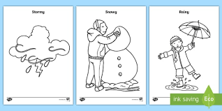 There are eleven symbols in this printable pack covering all different kinds of weather! Weather Colouring Pages Teacher Made