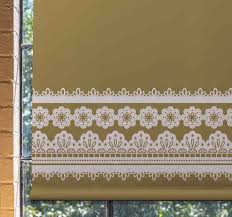 Browse our buying guide to learn more about different window covering styles and options available through blinds.com. Lace Ornament Living Room Roller Blind Tenstickers