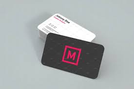 Rounded Twoside Business Card Mockup Business Card Mock Up Round Business Cards Minimalist Business Cards