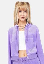 Dolls Kill Winx Club Cropped Velour Jacket Purple Size M - $45 - From Amelia