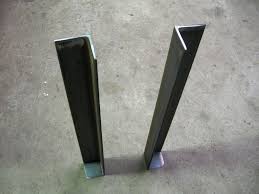 3 Angle Iron Table Legs Made To Put Under Any Slab Gives A Modern Look Woodrich Pa Iron Table Table Legs Iron Table Legs
