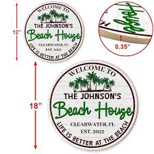 Customized Beach House Sign